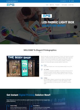 Elegant Printographics — website by Adiora / Apkiwebsite