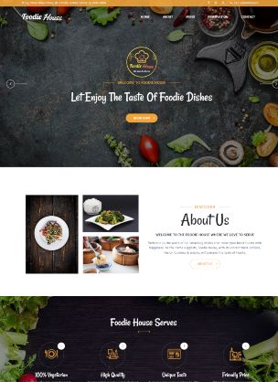 Foodie House — website by Adiora / Apkiwebsite