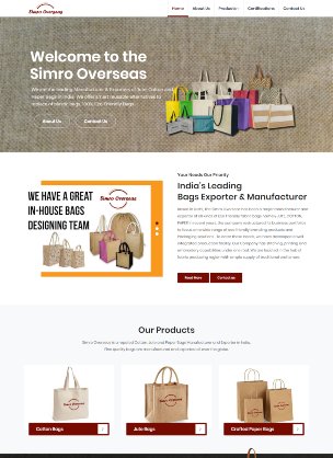 Simro Overseas — website by Adiora / Apkiwebsite