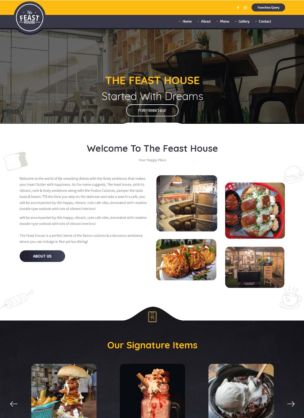 The Feast House — website by Adiora / Apkiwebsite